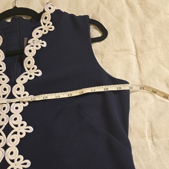 Vince Camuto Black and White Sleeveless Mock Neck Mini Dress - Picture 10 of 11